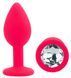 Силіконова анальна пробка EGZO - Silicone Pink Round Plug Clear, size S