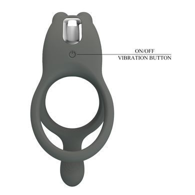 Ерекційне вібро кільце Pretty Love - MASTER RING Gray, 7 vibration functions, BI-210335-1