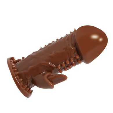 Насадка-презерватив BI-016007--0902S ( коричнева )