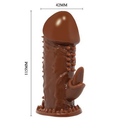 Насадка-презерватив BI-016007--0902S ( коричнева )