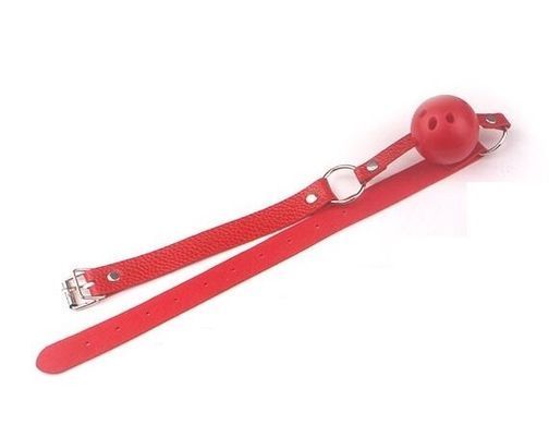 Кляп шар Classic plastic Red, SKN-KK07