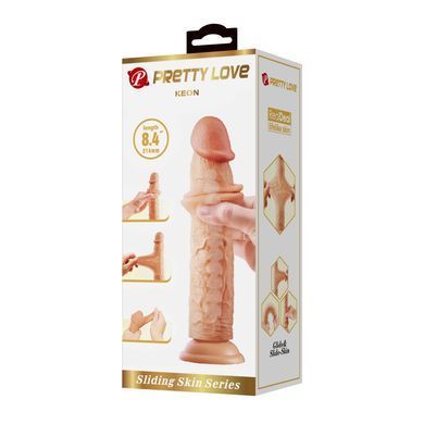 Фаллоимитатор на присоске, с эффектом скользящей кожи LyBaile - Keon Sliding Skin 8.4&rdquo;, BW-008119LP