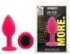Силіконова анальна пробка EGZO - Silicone Pink Round Plug Black, size S